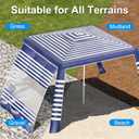 Beach Cabana Tent with Sun Shade - 8'×8' Large Beach Canopy Tent with Side Wall, 2 Cup Holder & Adjustable Height, Portable & Foldable Canopy for Camping/Patio/Parties/Garden/Backyard