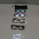 4 Pack Progressive Multifocus Reading Glasses for Women Oprah Style Blue Light Blocking Computer Readers