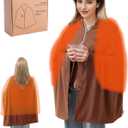 Cordless Heated Blanket Battery Operated, Portable Wireless Electric Heating Warming Shawl Wrap Blanket for Indoor Outdoor, Machine Washable Wearable USB Heated Throw Blanket for Women Men (Brown2)