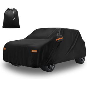 X AUTOHAUX Car Cover for Mini Cooper 2DR 2002-2021 210D-PU Outdoor Full Car Cover All Weather with Door Zipper