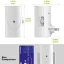 Modern LED Night Light Plug into Wall, Dusk to Dawn Sensor, Adjustable Brightness (0-100LM), Soft White 3000K, Dimmable Night Lights for Bedroom, Hallway, Stairway, Bathroom, Nursery, 2 Pack, White