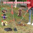 FUSBUNTY Dog Pooper Scooper Set, Pooper Scooper for Dog, Heavy Duty Stainless Steel Rake with Extra Large Tray & Spade No Bending Clean Up for Pet Waste Removal, for Grass, Dirt Or Gravel.