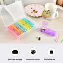 Pill Organizer 3 Times a Day, Daily Pill Box 7 Day, Weekly Cases Medicine Organizers to Hold Vitamins and Medication (Multicolor)