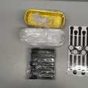 NPLUX 50 Pack Mini Cake Pans with Lids and Spoons Black Gold Rectangular Aluminum Foil Baking Pans Mini Cheesecake Containers(6.8oz)