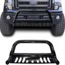 Bull Bar Front Bumper Grille Guard Replacement for 2004-2025 Ford F150, Heavy Duty 3" Steel Tube Pickup Truck Brush Push Bull Bar Skid Plate Fit for 2003-2017 Ford Expedition- Black