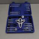 Thorstone 46pcs Harmonic Balancer Puller Set, Steering Wheel Flywheel Crankshaft Pulley Puller,Blue