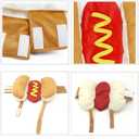 Hot Dog Pet Dog Costumes，Funny Food Halloween Pet Apparel Costume Halloween Party Dog Clothing Funny Pets Party Cosplay Apparel for Dogs and Cats (Medium)