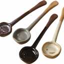 4-Pack - Ceramic Vintage Afternoon Tea, Coffee Whisk, Handmade Spoon, Long-Handle Coffee Scoop, tea scoop for loose tea, Size 5.9 * 1.5in(15 * 4cm)