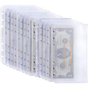 15pcs A6 Binder Pockets with No Zippers, Zipless Budget Envelopes for Cash System, A6 Binder Pouch for 6 Ring Binder, Money Folder Organizer for Cash.