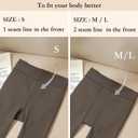 Bontierie Women Fake Transparent Tight Fleece Lined Thick High Waist Elasticity Thermal Pantyhose Warm leggings For Winter (Black) L