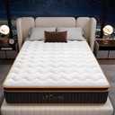Ovwyk King Mattress 12 Inch, Hybrid Mattress King Size Bed in a Box, Memory Foam and Individual Pocket Springs, Edge Support, Motion Isolation & Pressure Relief, Medium Firm
