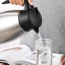 68oz Coffee Carafe Airpot Insulated Coffee Urn Stainless Steel Vacuum Thermal Pot Flask for Coffee, Hot Water, Tea, Hot Beverage - Keep 12 Hours Hot, 24 Hours Cold (Silver)