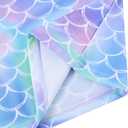 Girls Swimsuit 2 Piece Ruffle Bathing Suit UPF 50+ Tankini Swimsuit Skirt with Lining Size 3-10 (5-6 Years, A1-mermaid-03)