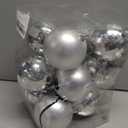 Emopeak 12Pcs Christmas Balls Ornaments for Xmas Christmas Tree - 4 Style Shatterproof Christmas Tree Decorations Hanging Ball for Holiday Wedding Party Decoration (Silver, 3.2"/8CM)