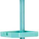 Bath Bliss 4 Tier Tensions Corner Shower Caddy | Shelves | Adjustable 48-101 | Bathroom Organizer | Bathtub and Shower Stall | Holds Large Bottles | Soap | Shampoo | Washcloths | Seaglass