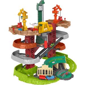 Thomas & Friends Trains & Cranes Super Tower, motorized train and track set for preschool kids ages 3 years and up, Large
