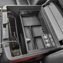 Center Console Organizer for 2014-2018 Chevy Silverado 1500 / GMC Sierra 1500 Accessories and 2015-2019 Sierra/Silverado 2500/3500HD and 15-2020 Yukon/Yukon XL/Tahoe/Suburban Armrest Storage Box black