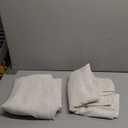 MYSKY HOME Linen Curtains for Living Room, Natural Semi Sheer Curtains & Drapes 84 inches Length 2 Panels Set Farmhouse Country Boho Style Back Tab Draperies for Sliding Glass Door, 50" Wide, Linen