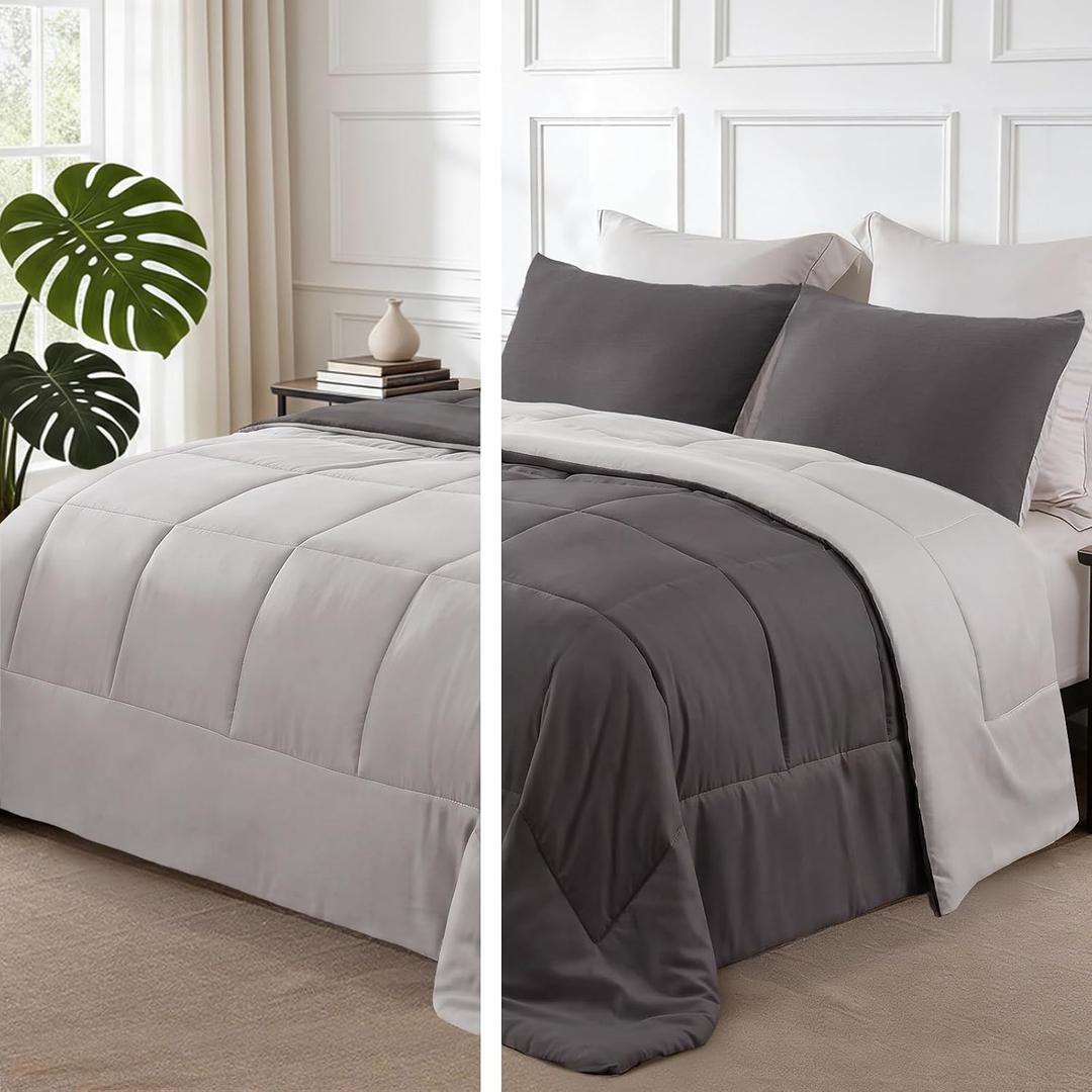 Exclusivo Mezcla Reversible Soft Full Comforter Set, 3 Pieces