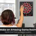 Electronic Dart Board for Adults Soft Tip Dartboard Set, Dart Board Electronic Scoreboard with 12 Soft Tip Darts& Light Illuminated Display, up to 8 Players, Medium