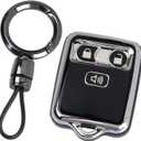 WJS Key Fob Cover, Car Key Case Shell Protector Compatible with 1998-2016 Ford F150 F250 F350 F450 F550 Lincoln Mercury (Black)