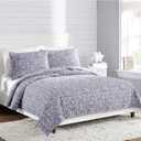 Vera Bradley Kaleidoscope Single Quilt, Lightweight All Seasons 100% Cotton Coverlet - Full/Queen, Purple