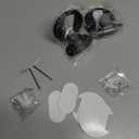 Invisible Magnetic Door Stopper, Adjustable & Floor Standing Door Stopper, No-Drill Easy Installation, Protects Wall from Damage,(Black) 2-Pack