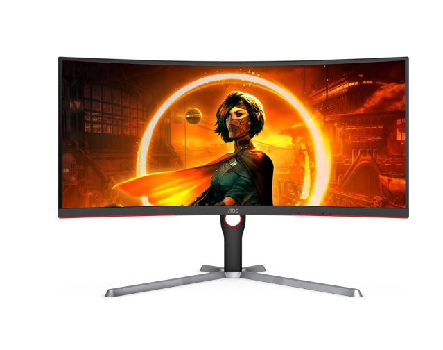 AOC GAMING CQ27G3S Frameless Curved Gaming Monitor, QHD 2K 2560x1440, 1000R VA, 165Hz 1ms, FreeSync Premium , Black