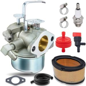 640152 Carburetor for Tecumseh 640152A 640023 640051 640140 640260B HM80 HM90 HM100 8-10 HP Engine Snow Blower Mower 5000w Generator with 33268 Air Filter Spark Plug kit