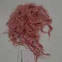 Pink Wig With Bangs Long Wavy Wigs for Women 26 Inch Curly Wavy Wig With Bangs Natural Looking Synthetic Heat Resistant Fiber Wig for Daily Party Use