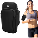 Phone Holder for Running, Walking, Workout, Under 7 in Armband Smartphone Holder, Phone Pouch Cards Keys Wallet, Gym Sports Arm Bands Sleeve Fit Women Men(Color:Black)