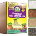 Seed Starter Potting Soil Mix, 8 Dry Quarts, Ready-to-Use Peat-Free Coco Coir Seed Starting Mix 4-in-1 Blend with Perlite, Vermiculite & Worm Castings for Germination & Seedlings