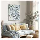 CHUDANHAO Blue and White Wall Decor Animal Decorative Paintings Fish Canvas Wall Art 30"x40" Office Decorations Artwork for Bedroom