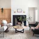 Loloi Chris Loves Julia Jules Collection JUL-07 Natural/Ocean 7'-6'' x 9'-6'', .13" Pile Height, Area Rug