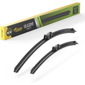 Raidbee 2 Silicone Windshield Wiper blades Replacement for Volkswagen Jetta 2007-2010,CC 2009-2012,GTI 06-12,Eos 06-16 +More OEM Quality Windshield Wiper Blades Set 24"+19" (pack of 2) Top Lock