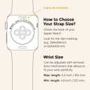 My Pretty Strap - Compatible Apple Watch Band Strap, Stainless Steel Fashion iWatch Replacement Strap- Easy Resizing, No Tool Needed, Fits Most Wrists- Compatible with Series 1-11, SE and Ultra