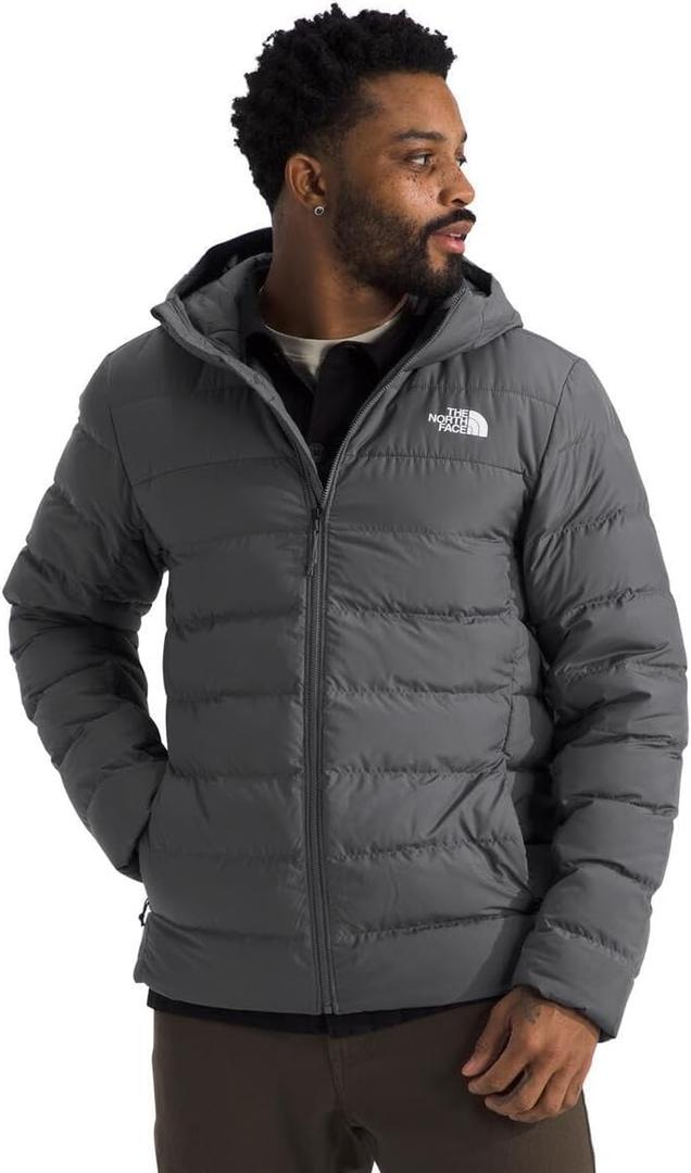 THE NORTH FACE Men's Aconcagua Insulated Hooded Jacket - PFAS Free, Smoked Pearl, Size Large