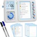 3in1 Visual Timer & ADHD Tool for Kids|Adults, Task Timer with Chore Chart Board, Visual Schedule for Kids with Autism, Daily Checklist for Home, School, Classroom, Desk