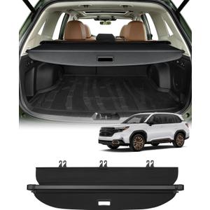 Powerty Cargo Cover for 2025 2026 Subaru Forester Accessories Trunk Cover Retractable Trunk Shielding Shade Cargo Luggage Cover No Gap (Hybrid)