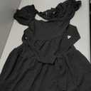 Narecte Summer Dresses for Women 2025,Tie Backless Swiss Dot Mini Dress,Ruffle Hem Flowy Casual Dresses (Small, Black)