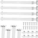 4PCS sidelight curtain rods 8" - 12" flat curtain rod Sash Curtain Rods for Window Cupboard Closet