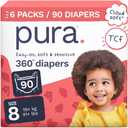 Pura 360° Stretch Diaper Pants Size 8 (41+ lbs) 90 Count