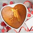 2Pcs Heart Shaped Cake Pan Set 8 & 6 Inch Aluminum Alloy Heart Cake Pan with Removable Bottom Cake Baking Pans for Brownies Cakes Cheesecake