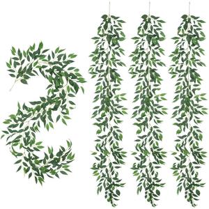 4 Strands Fake Willow Vines 70" Bendable Silk Garland Greenery Artificial Vines Decor for Bedroom Faux Hanging Vine Decor for Home Wall Party Room Wedding Jungle Theme Decoration
