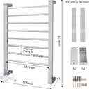 Towel Warmer with Timer,Towel Racks for Bathroom,8 Bar Heated Towel Rack for Clothes Drying,Portable Free Standing Heater,Auto Cut Off Home Electric Heat Dryer,Wall Mount Thermostat Shelf
