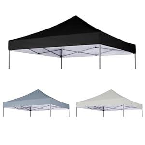 10x10 Canopy Replacement Cover, Waterproof Pop Up Tent With Ropes, Instant Sunshade Sliver Coated Oxford Cloth for Outdoor Garden Patio Camping Top Only 