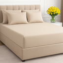Extra Deep King Sheet Set - 6 Piece Breathable and Cooling Sheets - Hotel Luxury Bed Sheets Set - Easy & Secure Fit - Soft, Wrinkle Free and Comfy Sheets Set - Wheat Sheet Set with Extra Deep Pockets