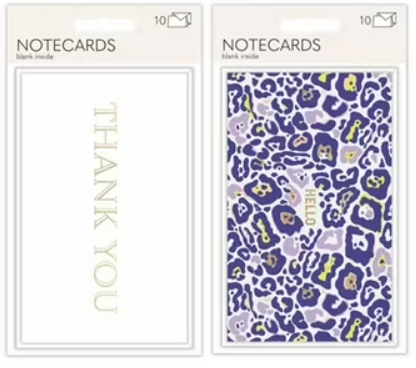 Notecards 5 Packs, 10 Counts Each 