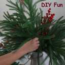 18" Real Touch Norfolk Pine Stems for Christmas Decoration, Artificial Pine Branches Greenery Stems for Vase, Christmas Picks for Xmas Tree,Wreath,Table,Planter,DIY Home Decor (12 Pcs Pine Branches)