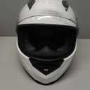VCAN VX Lightweight Full Face Motorcycle Street Bike Helmet with Extra Tinted Visor, Coolmax Technology & OTG Ready, DOT Approved (Small, White)